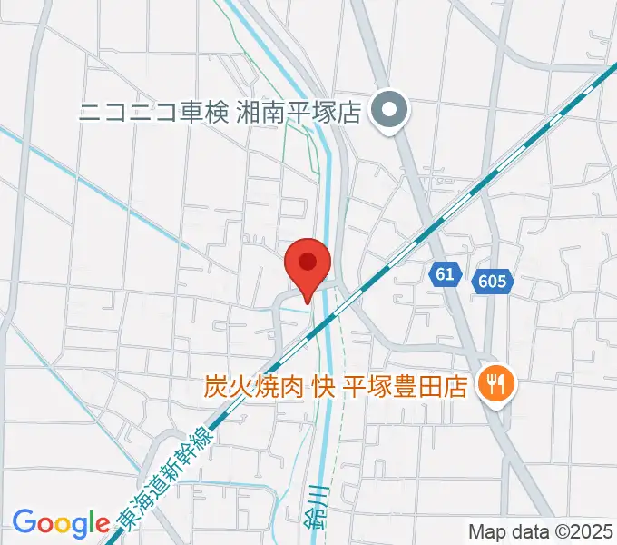 中村ピアノ教室の地図