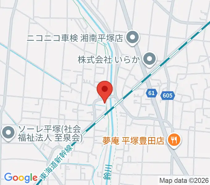 中村ピアノ教室の地図