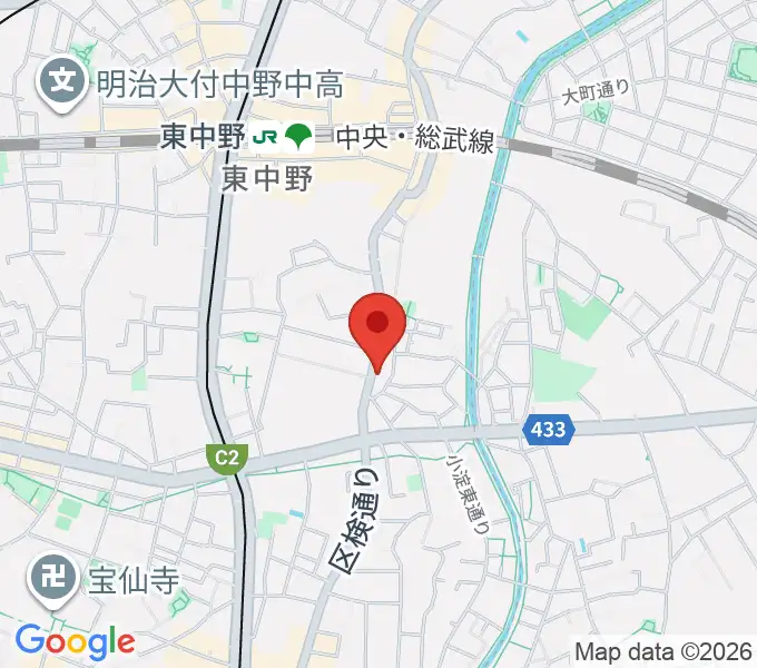 音楽スクールの音屋 OTOYAの地図