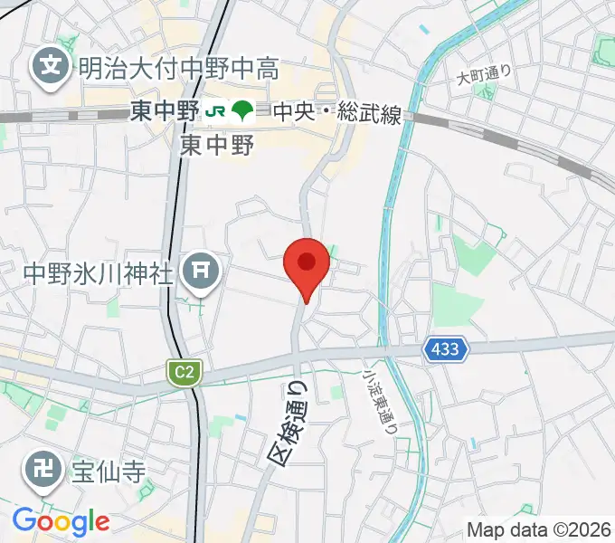 音楽スクールの音屋 OTOYAの地図