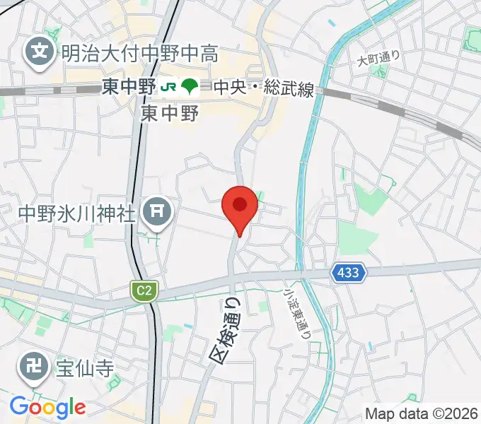 音楽スクールの音屋 OTOYAの地図