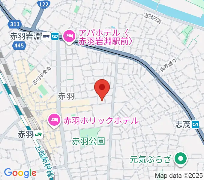 スタジオウイングの地図
