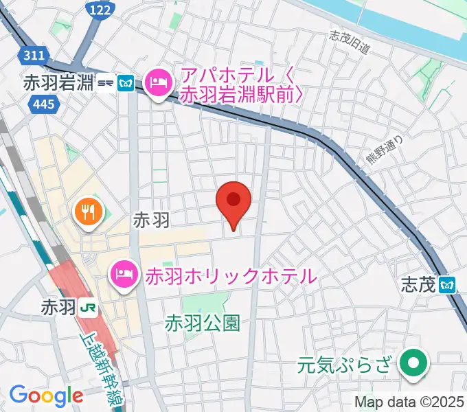 スタジオウイングの地図