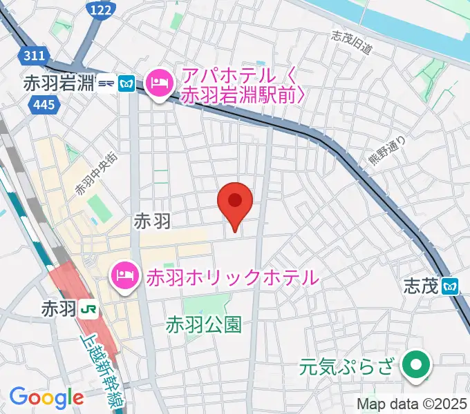 スタジオウイングの地図
