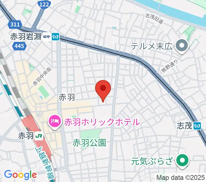 スタジオウイングの地図