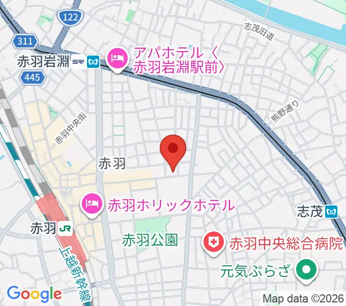 スタジオウイングの地図