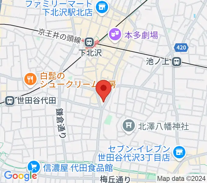 下北沢ReGの地図