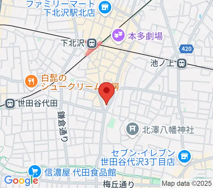 下北沢ReGの地図