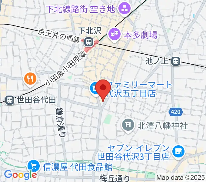 下北沢ReGの地図