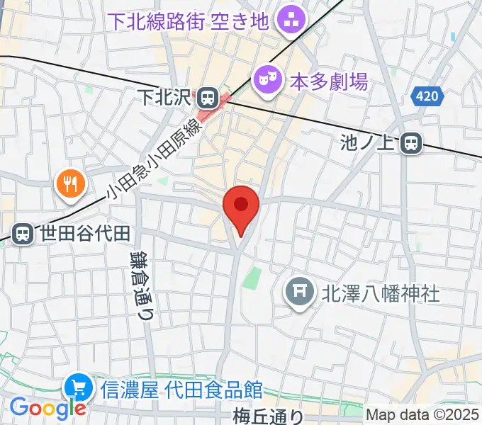 下北沢ReGの地図