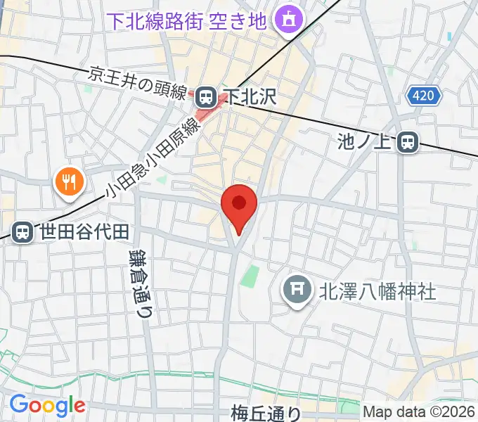 下北沢ReGの地図