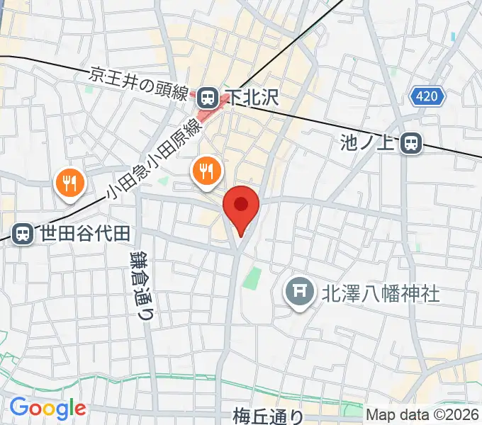 下北沢ReGの地図