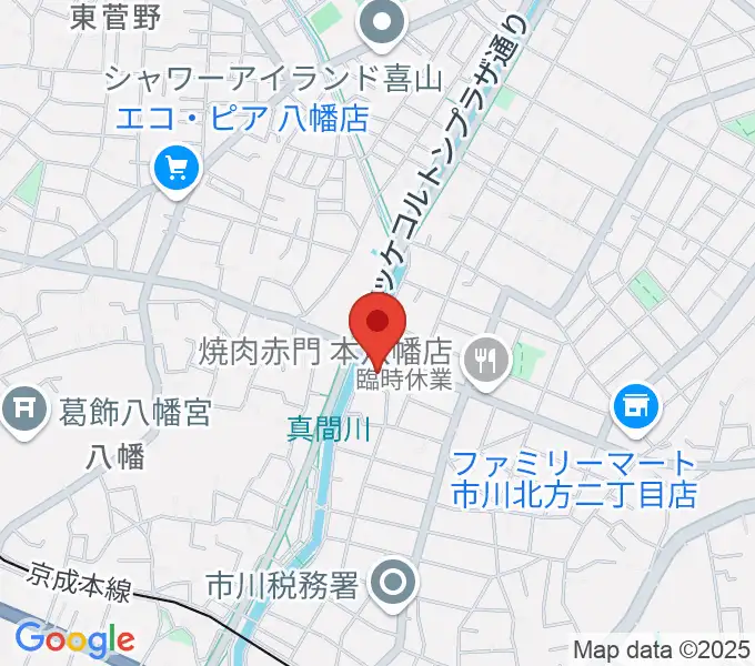 ちぐさピアノ教室の地図