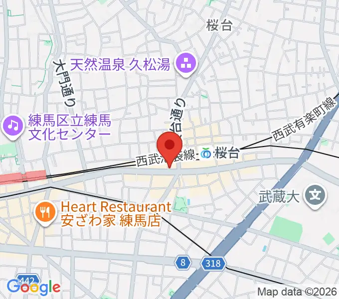 東音楽器本店の地図