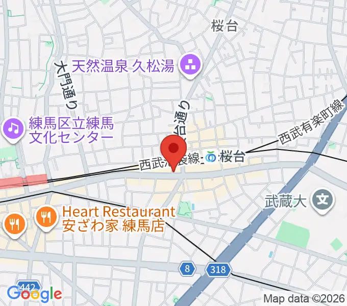 東音楽器本店の地図