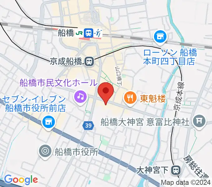 スタジオパックス船橋店の地図