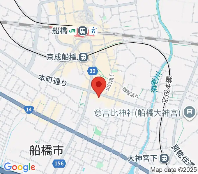 スタジオパックス船橋店の地図