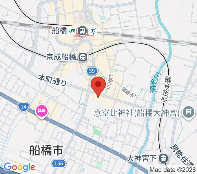 スタジオパックス船橋店の地図