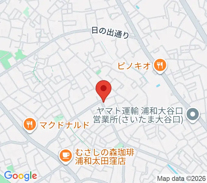 フリーグリーンスタジオの地図