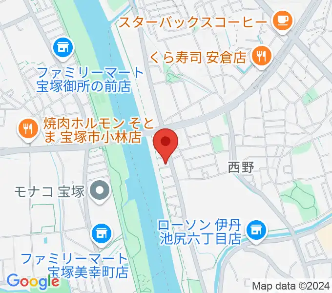 どうもと音楽教室の地図