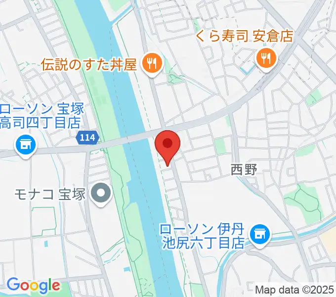 どうもと音楽教室の地図