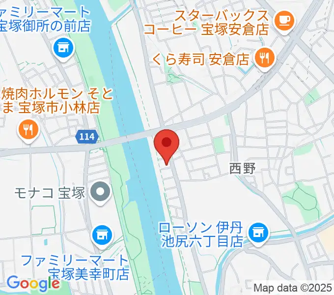 どうもと音楽教室の地図