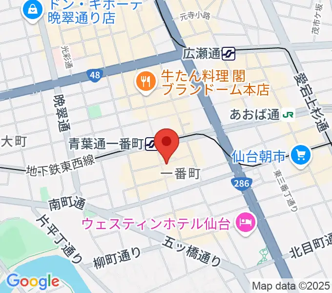 仙台HooKの地図