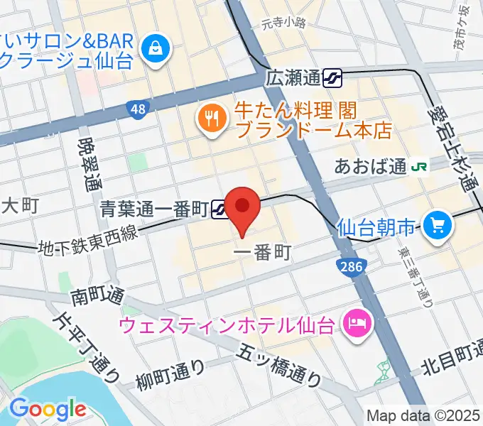 仙台HooKの地図