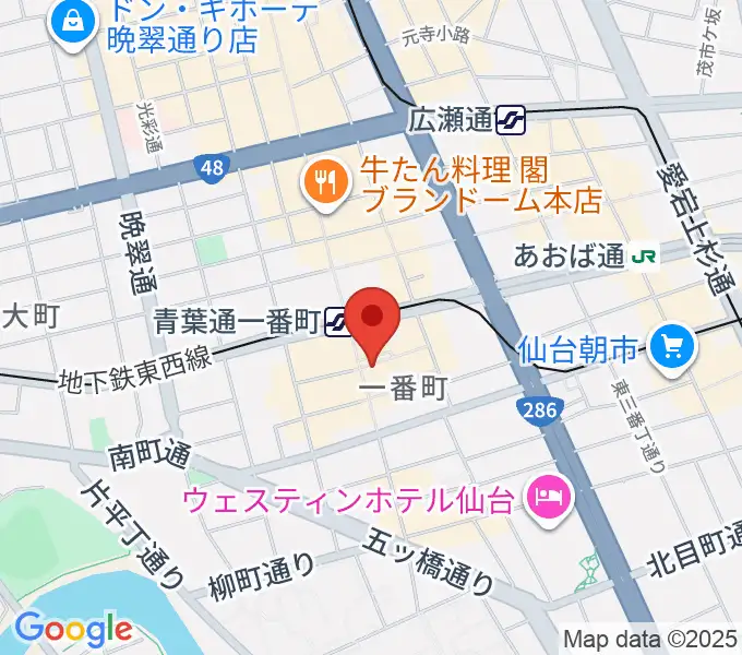 仙台HooKの地図