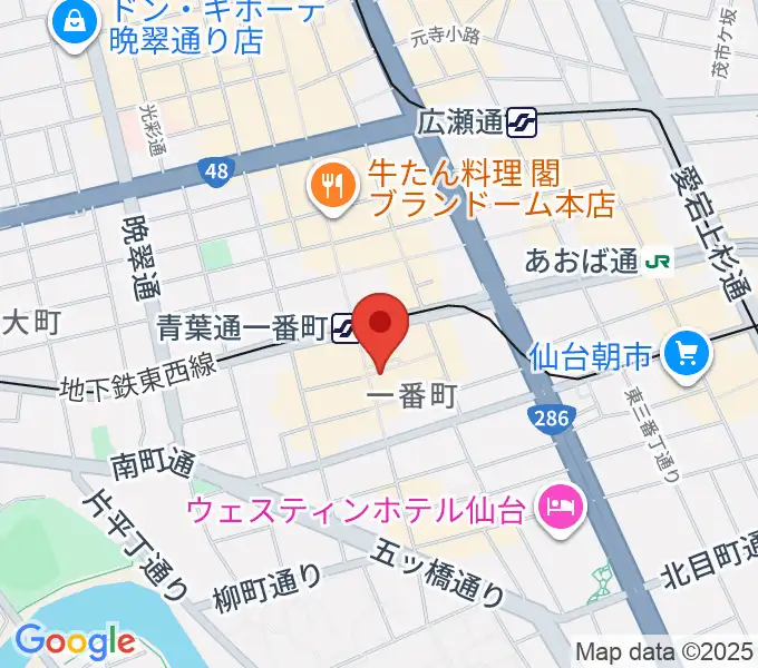 仙台HooKの地図