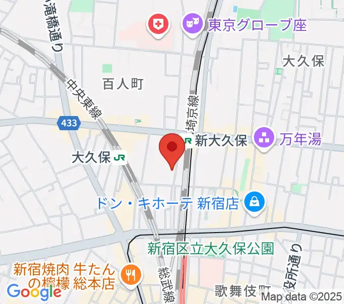 新宿ブロードバンドスタジオ/Pulse Studioの地図