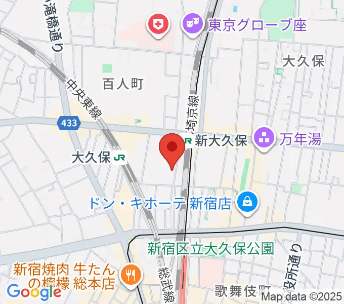 新宿ブロードバンドスタジオ/Pulse Studioの地図