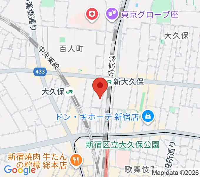 新宿ブロードバンドスタジオ/Pulse Studioの地図