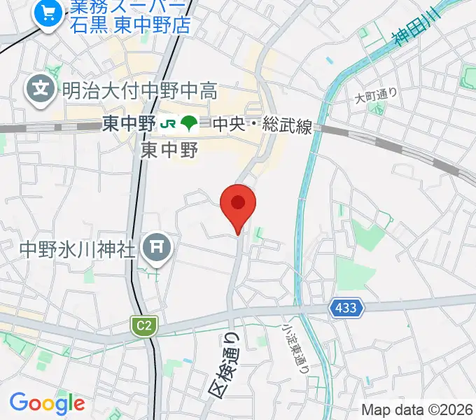 LD&K 東中野スタジオの地図