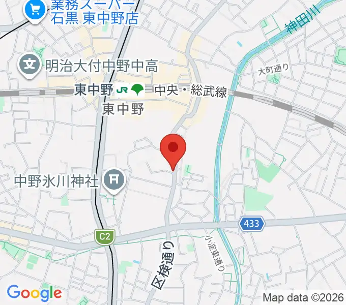 LD&K 東中野スタジオの地図