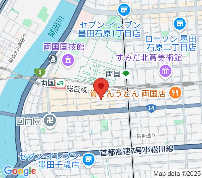 両国SUNRIZEの地図