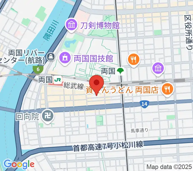 両国SUNRIZEの地図