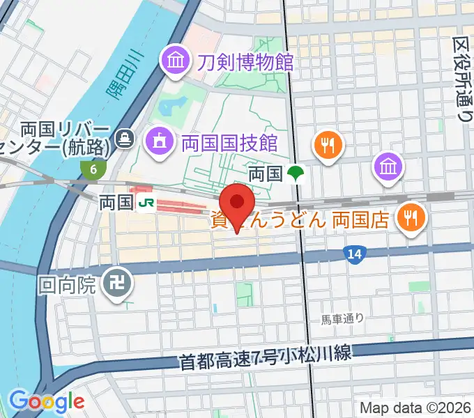 両国SUNRIZEの地図