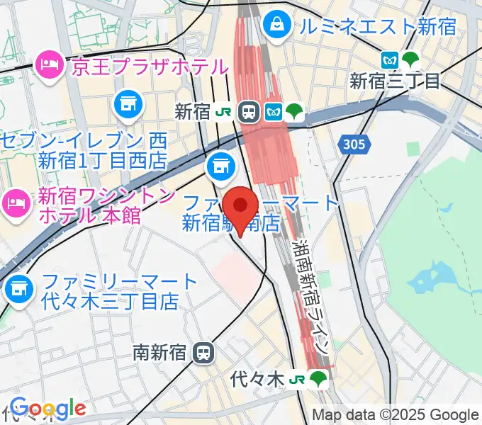 T.G.P.ドラムスクール新宿校の地図