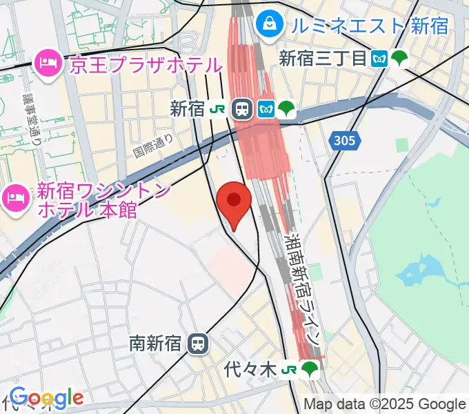 T.G.P.ドラムスクール新宿校の地図