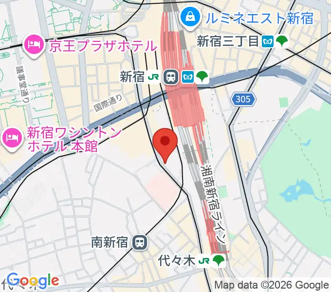 T.G.P.ドラムスクール新宿校の地図