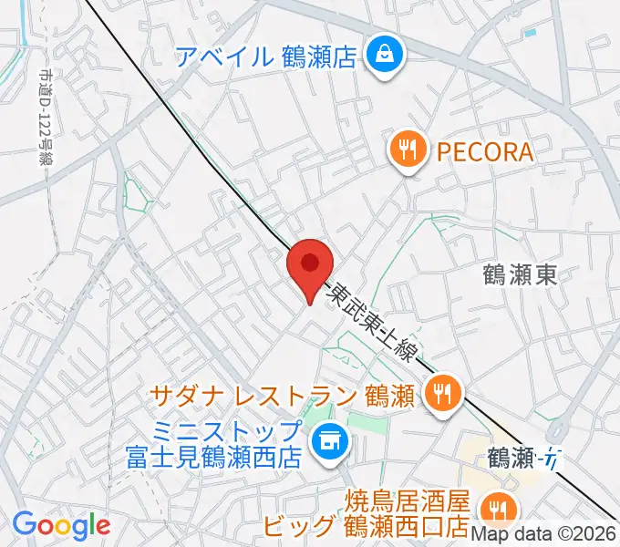埼玉音楽院の地図