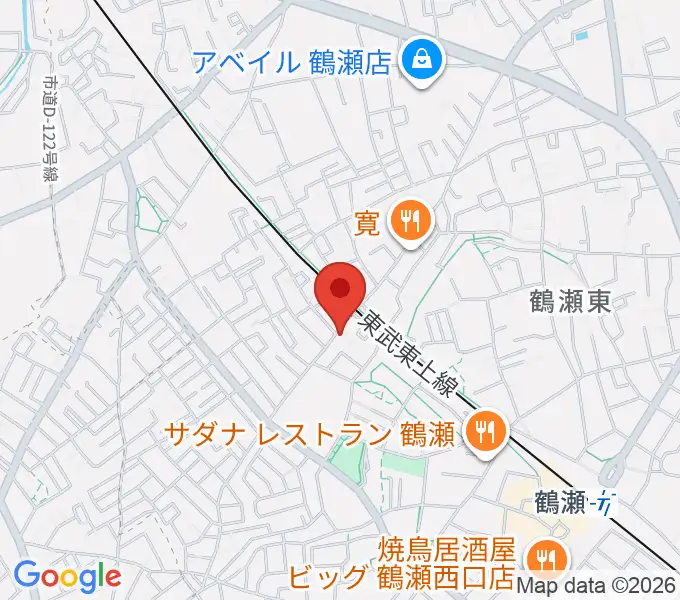 埼玉音楽院の地図