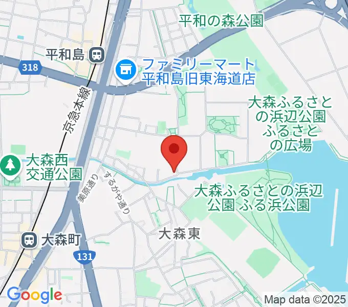 サウンドパークの地図