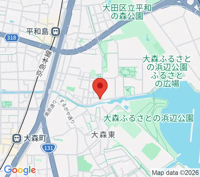 サウンドパークの地図