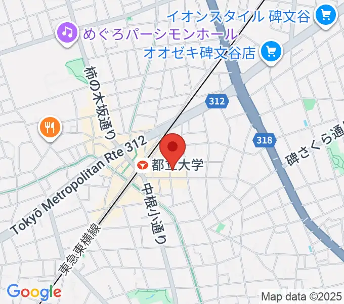 Rinky Dink Studio 都立大の地図