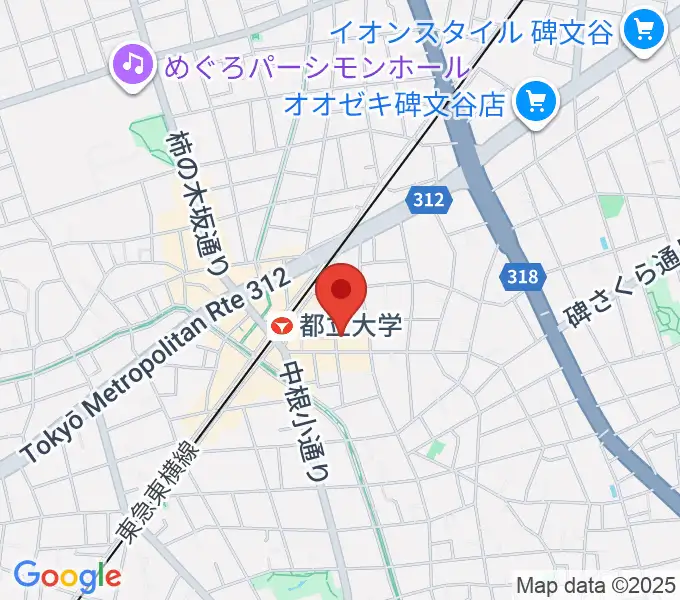 Rinky Dink Studio 都立大の地図