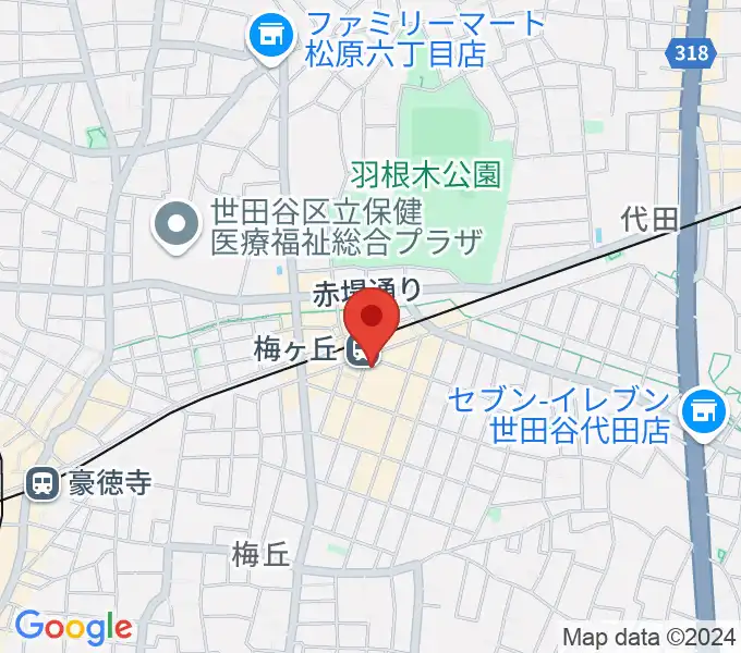 Rinky Dink Studio梅ヶ丘の地図