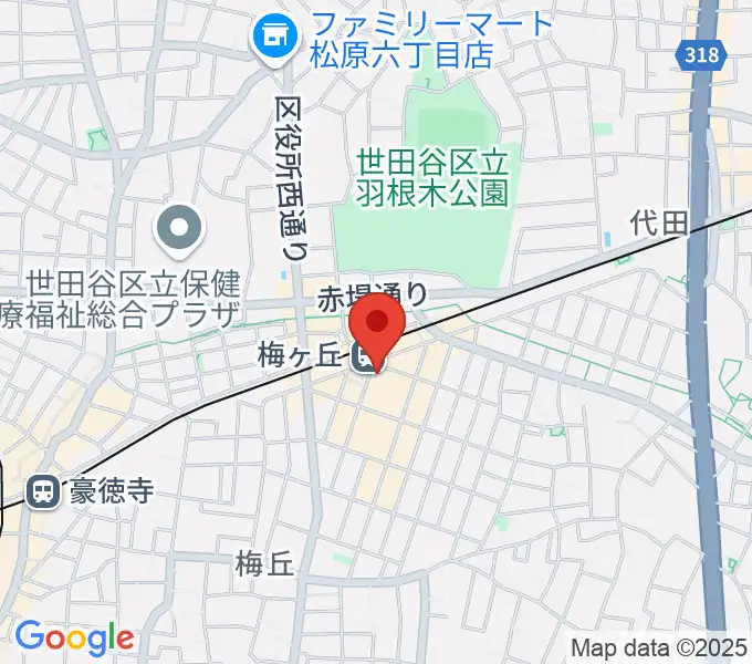 Rinky Dink Studio梅ヶ丘の地図