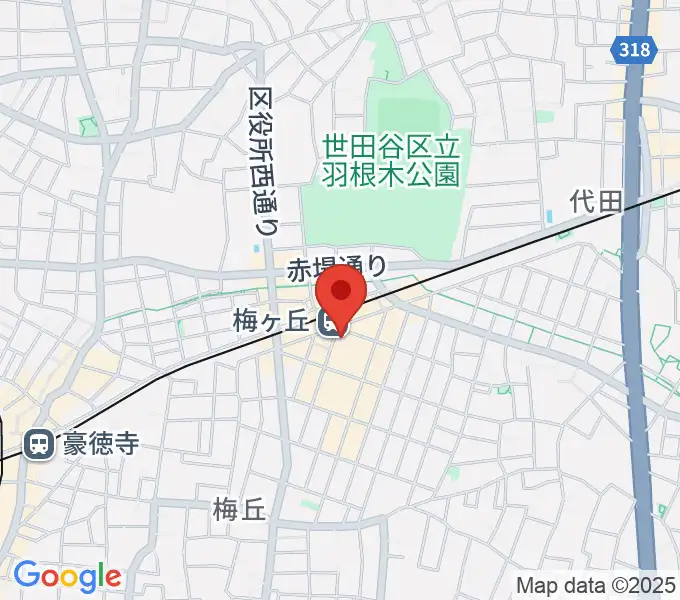 Rinky Dink Studio梅ヶ丘の地図